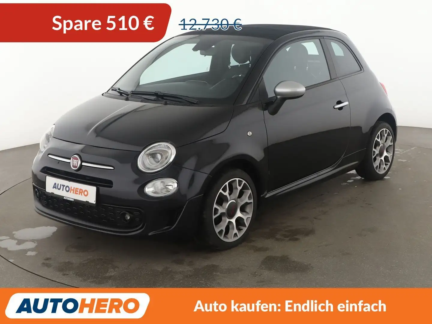 Fiat 500C 1.0 Mild-Hybrid Rockstar *NAVI*PDC*TEMPO*ALU* Schwarz - 1