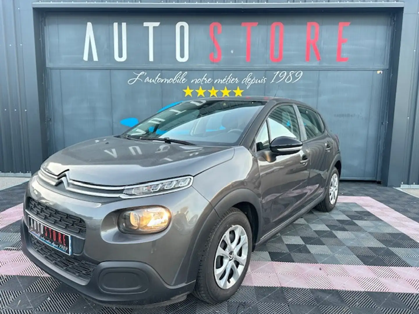 Citroen C3 PURETECH 110CH FEEL S\u0026S EAT6 E6.D-TEMP 114G Gris - 1