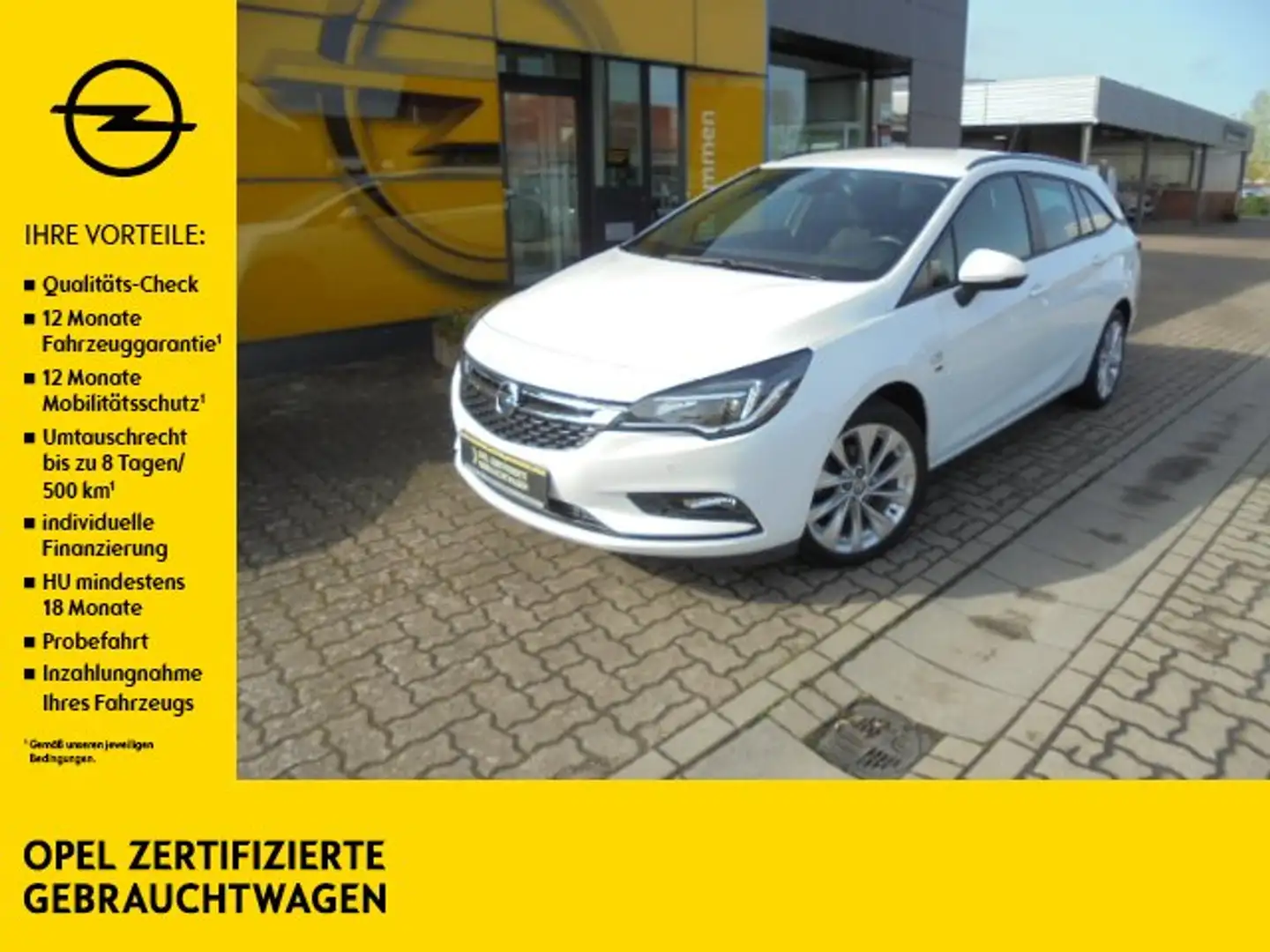 Opel Astra 1.4 T Dynamic Kamera/SHZ/LHZ/PDC/Allwetter Weiß - 1