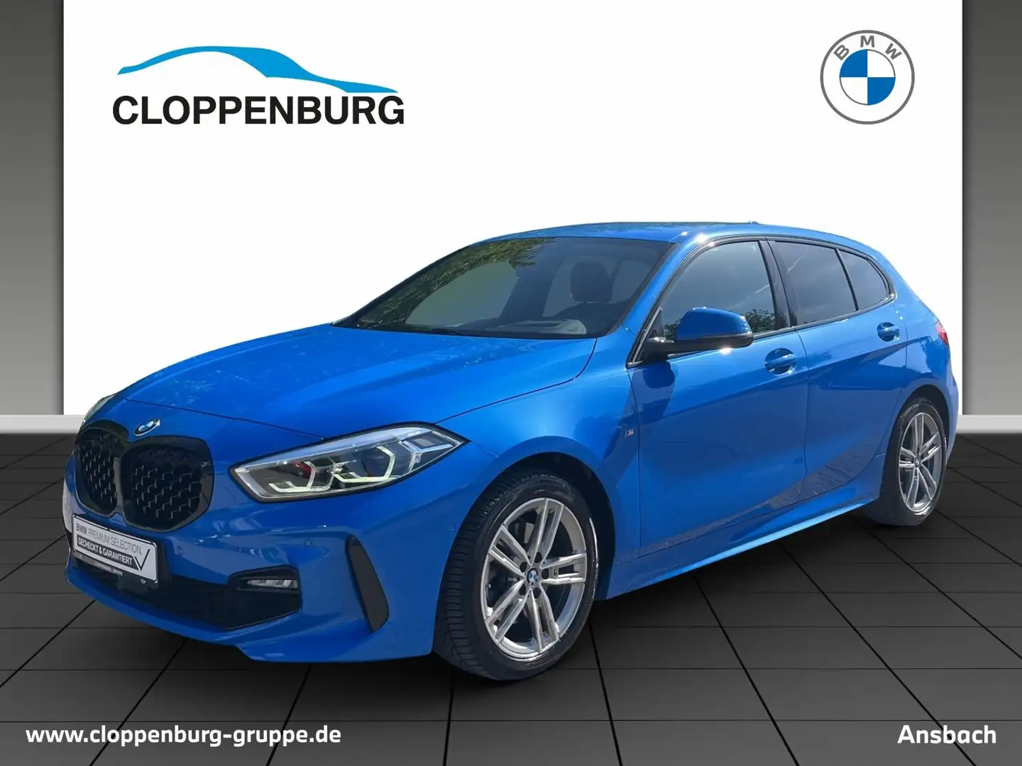 BMW 118 i Aut. M Sport Head-Up DAB LED WLAN Shz Blauw - 1