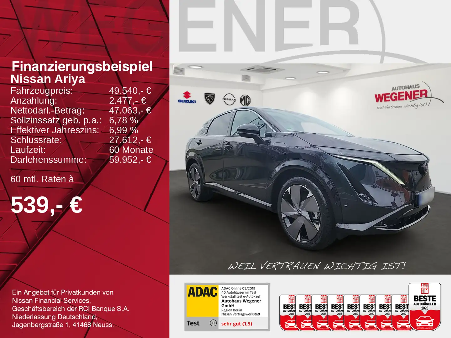 Nissan Ariya ARIYA EVOLVE PACK 87kWh (242PS) 20' LM-Felgen 10 Vert - 2