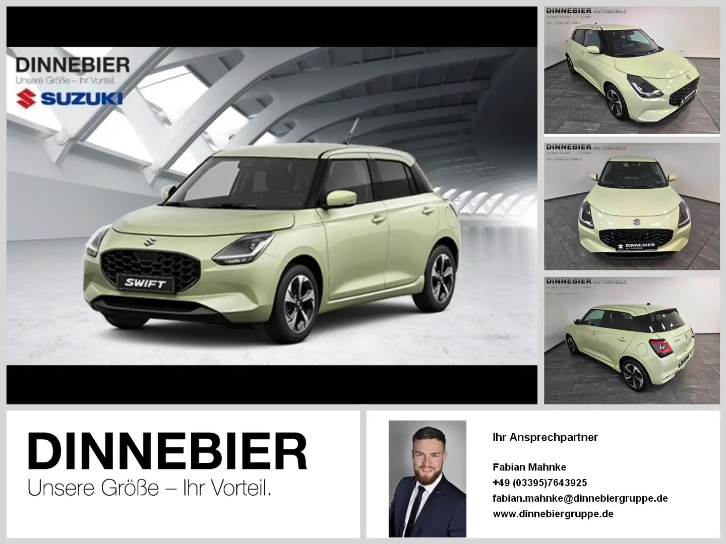 Suzuki Swift COMFORT+ ACC+LED+TWS+6 Jahre Garantie Gelb - 1