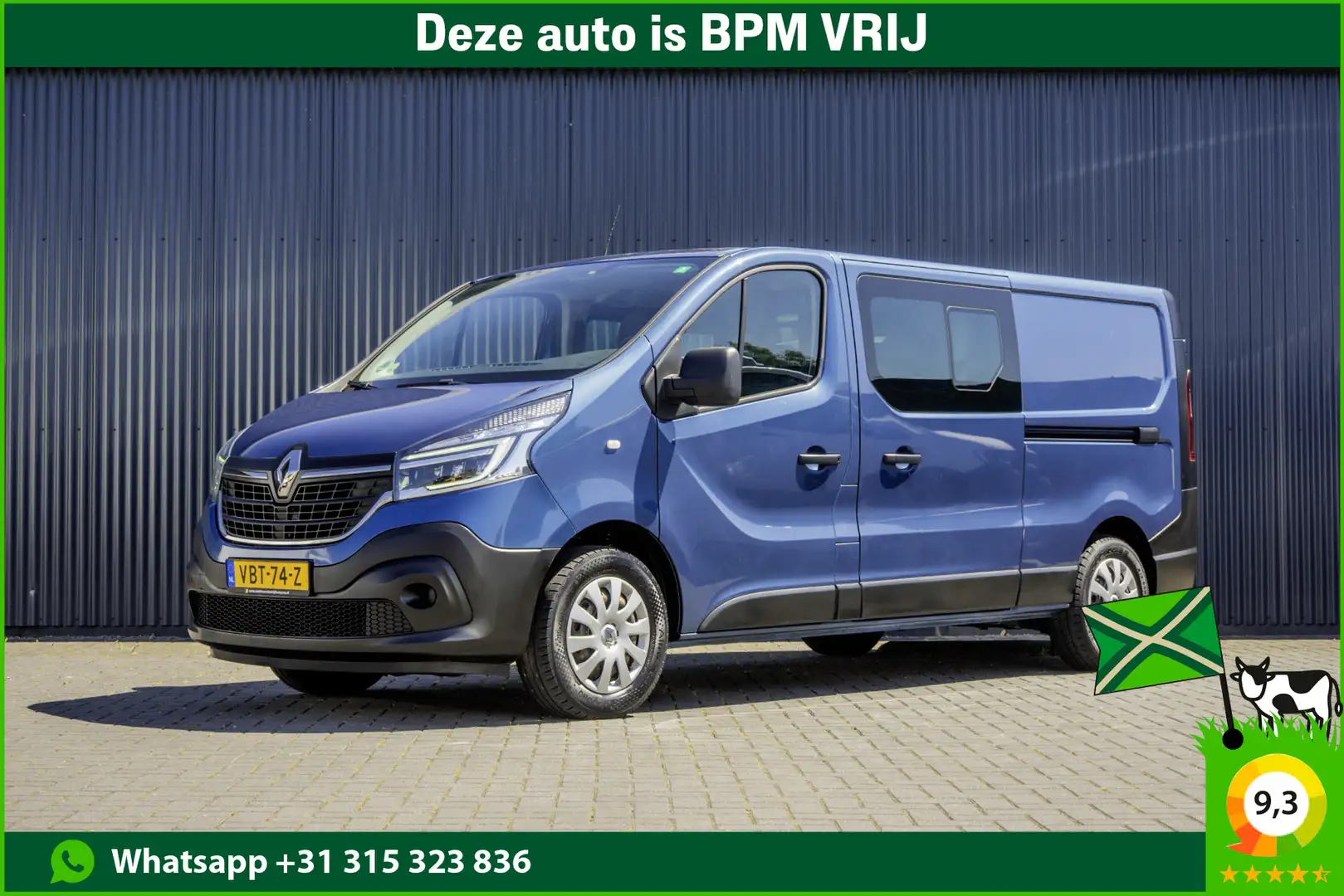 Renault Trafic 1.6 dCi | L2H1 | 5-Zits | Zijschuifdeur R+L | LED Azul - 1