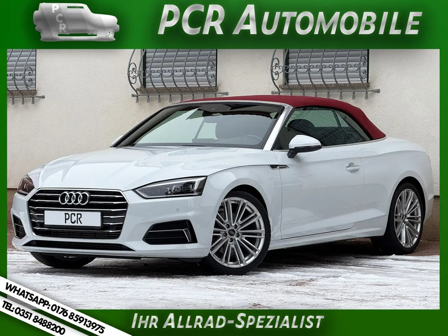 Audi A5 2.0TFSI Cabrio design VC LED BANG OLUFSEN Blanc - 1