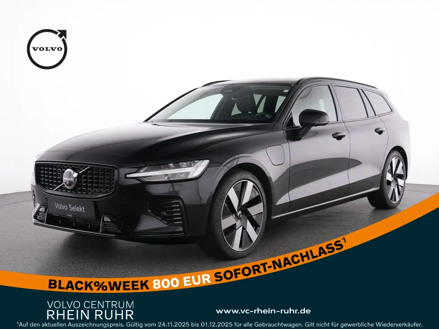 Volvo V60 T6 Recharge AWD  Ultra Dark AHK+19'+ACC+360° Schwarz - 1