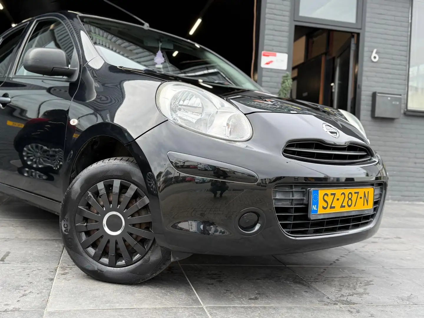 Nissan Micra 1.2 Acenta|Airco|El Ramen|Lage KM|APK Zwart - 2