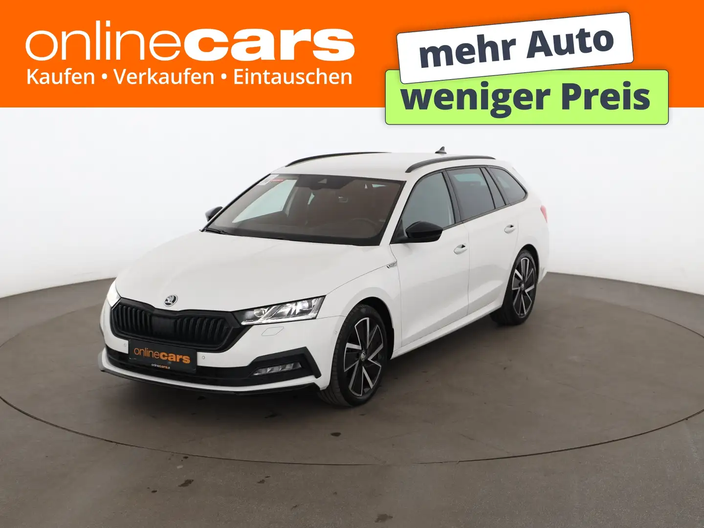 Skoda Octavia Combi 2.0 TDI Sportline Aut MATRIX AHK Weiß - 1