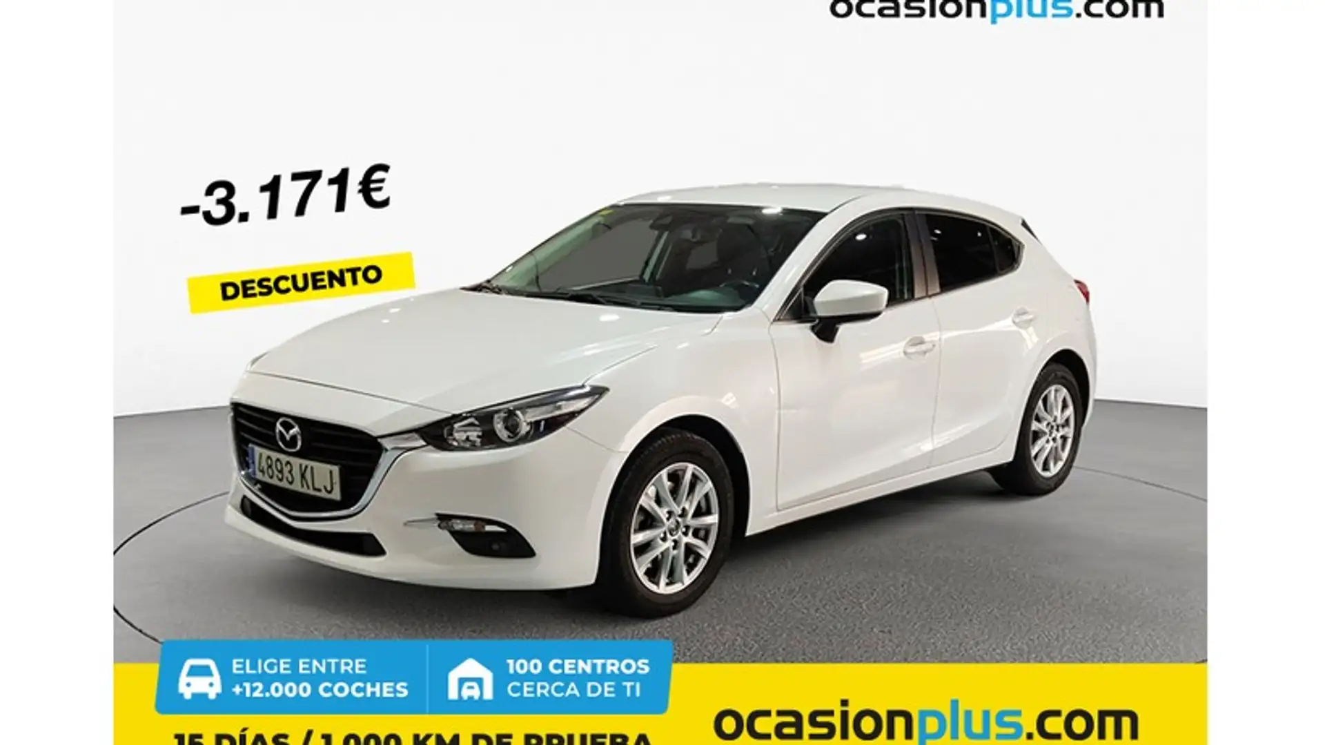 Mazda 3 2.0 Origin+Navegador 88kW Blanco - 1