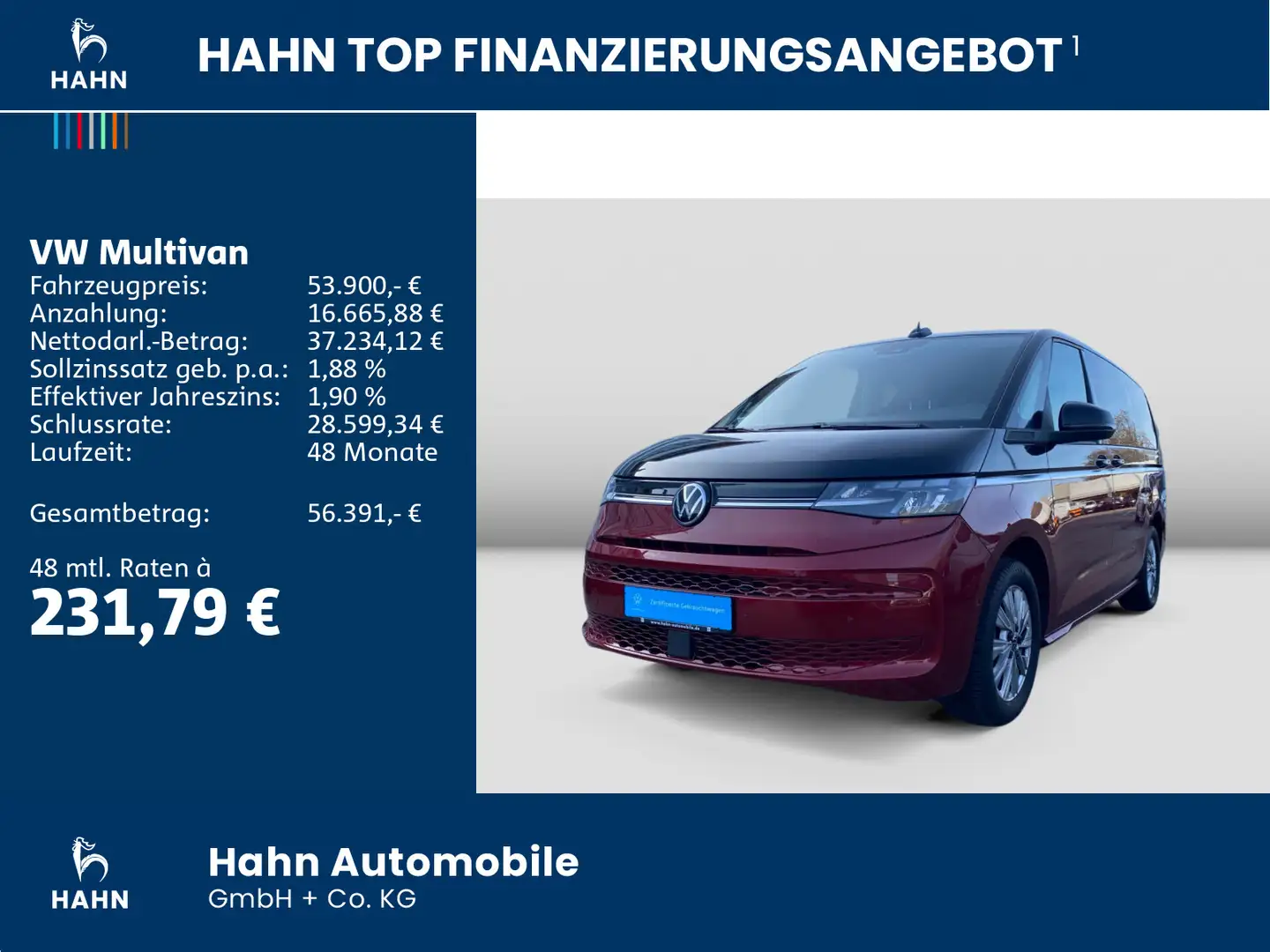Volkswagen T7 Multivan LIFE LÜ 2.0 TDI Rot - 2