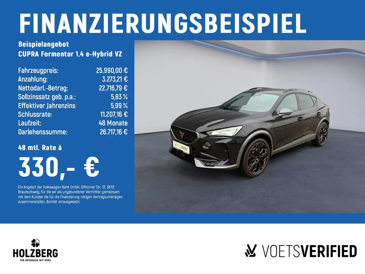 CUPRA Formentor 1.4 e-Hybrid VZ FullLink+ACC+19" Schwarz - 2