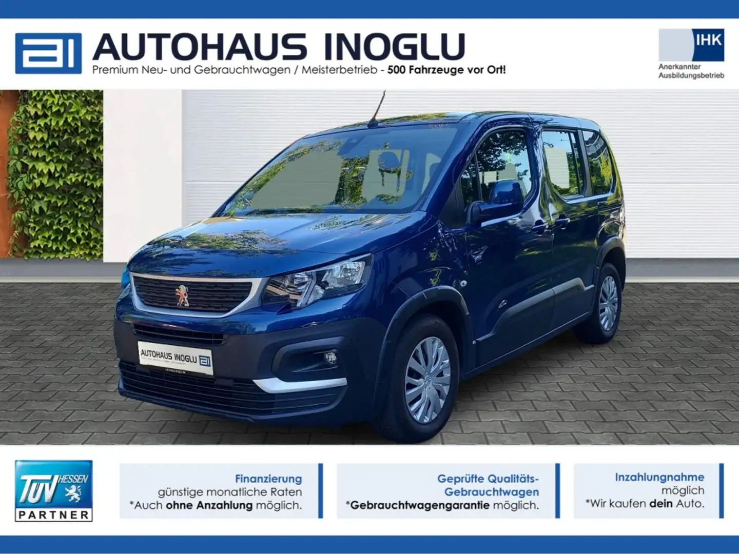Peugeot Rifter 1.5 Blue-HDI*Active*AHK*Standheizung*PDC*DAB Niebieski - 1
