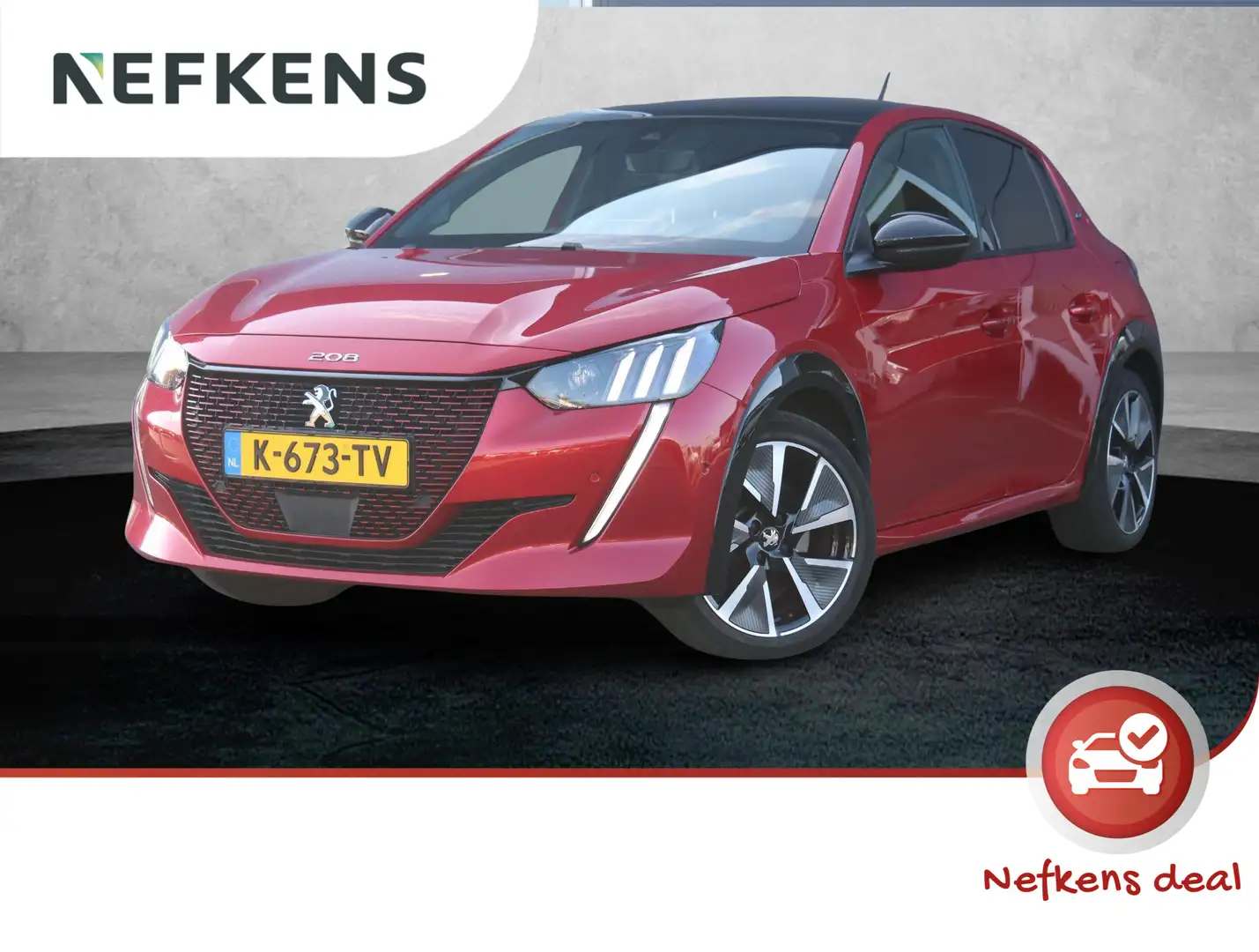 Peugeot e-208 GT Pack 50kWh | 1ste eigenaar | Glazendak | FASE 3 Rouge - 1
