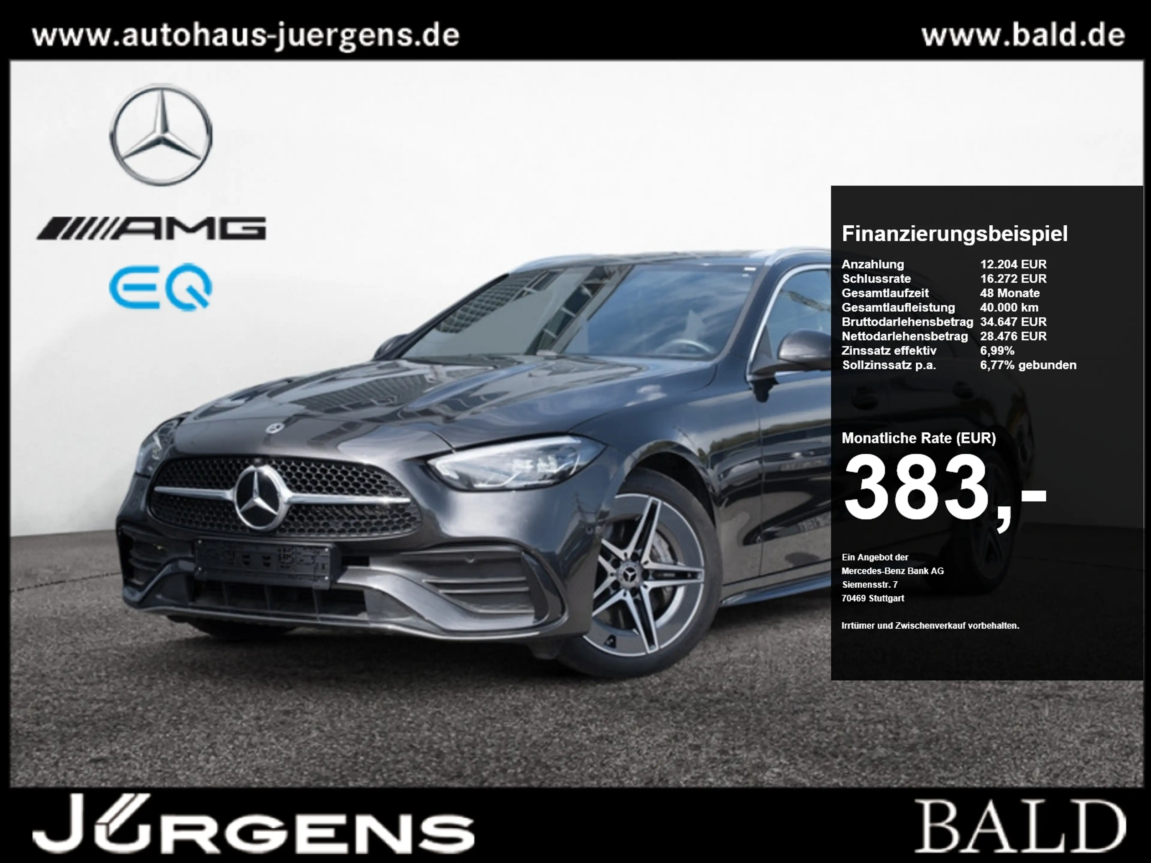 Mercedes-Benz C 220 d 4M T AMG-Sport/Pano/AHK/Stdhz/Memo/Totw