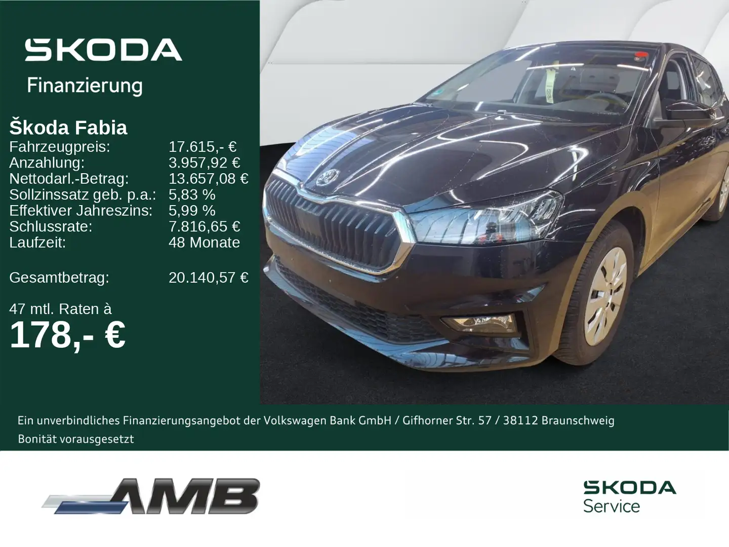 Skoda Fabia Essence 1.0 TSI LED/Sitzhzg/Einparkhilfe Schwarz - 1