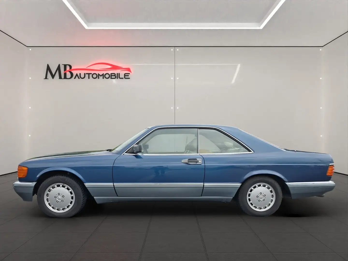 Mercedes-Benz 500 SEC *WERTGUTACHTEN*NOTE 2+*ESITZE*PANNO* Albastru - 2