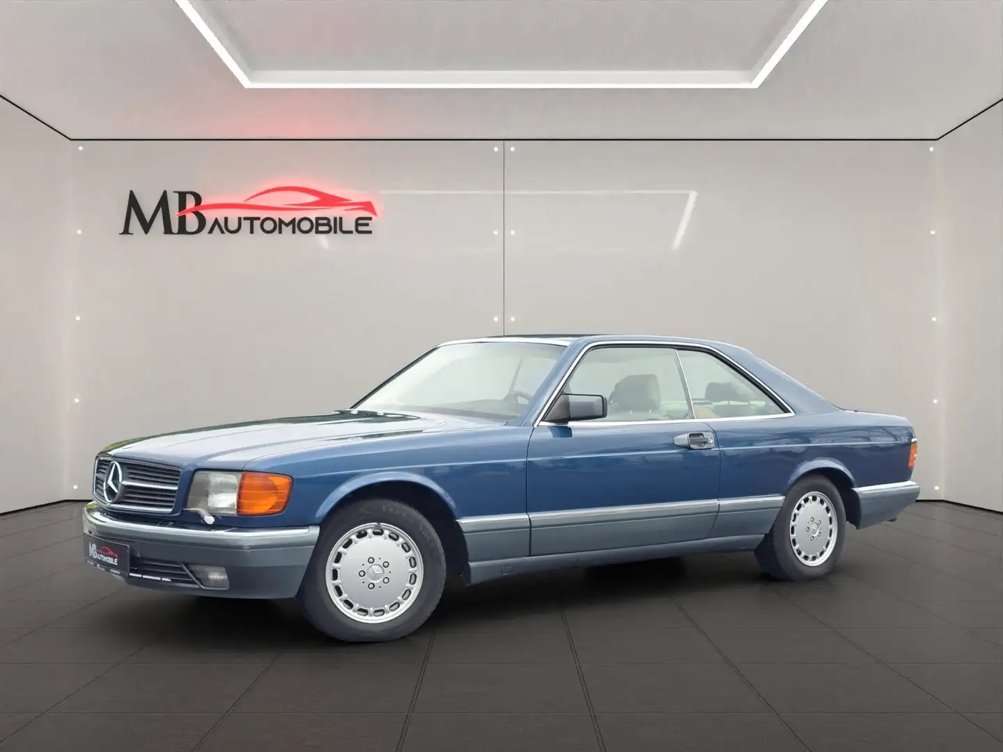 Mercedes-Benz 500 SEC *WERTGUTACHTEN*NOTE 2+*ESITZE*PANNO* Albastru - 1