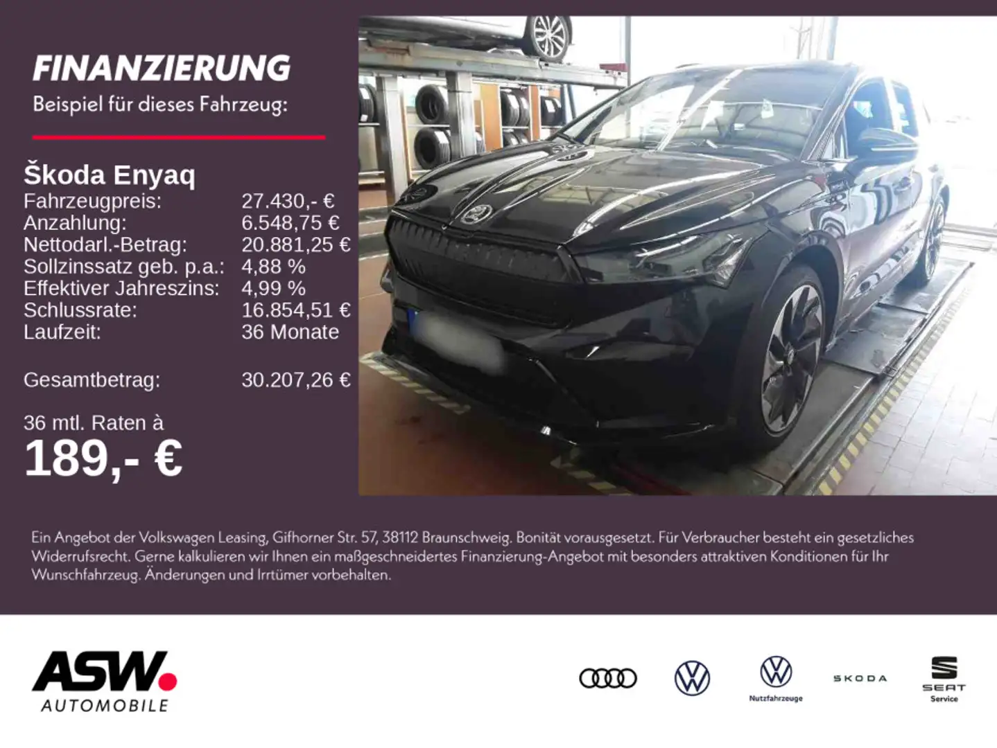 Skoda Enyaq iV 60 Sportline LED Nav RFK Wärmepumpe AHK Noir - 1