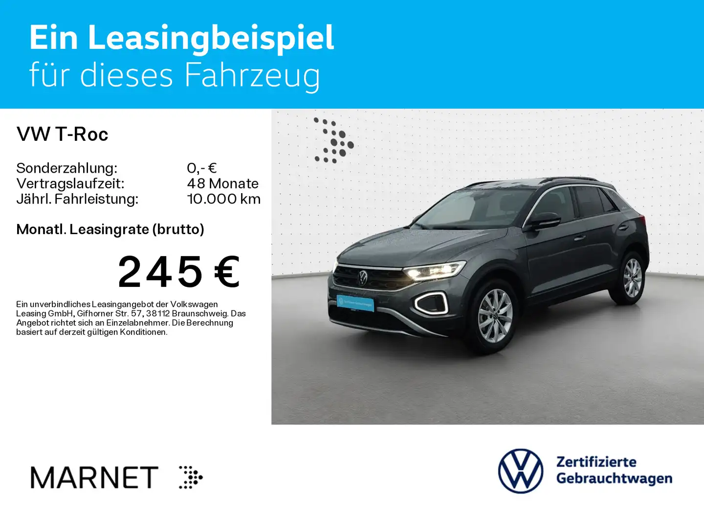 Volkswagen T-Roc 2.0 TDI DSG GOAL*NAVI*AHK*KAMERA*LED*SHZ* Grau - 2