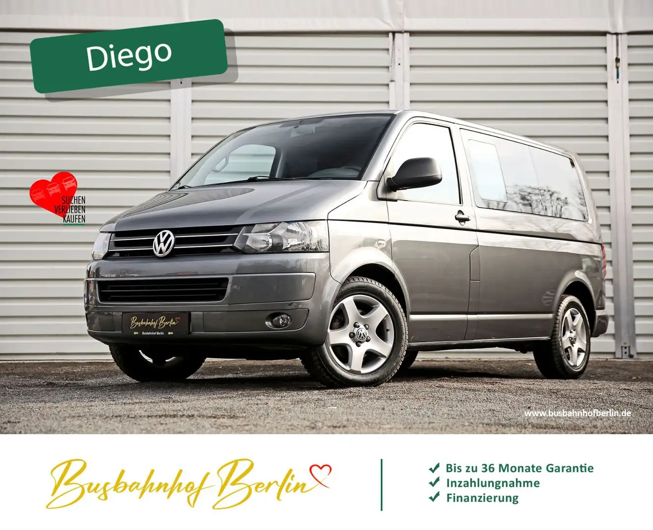 Volkswagen T5 Multivan Standheizung 7Sitze Klima 2.Hand AHK Сірий - 1