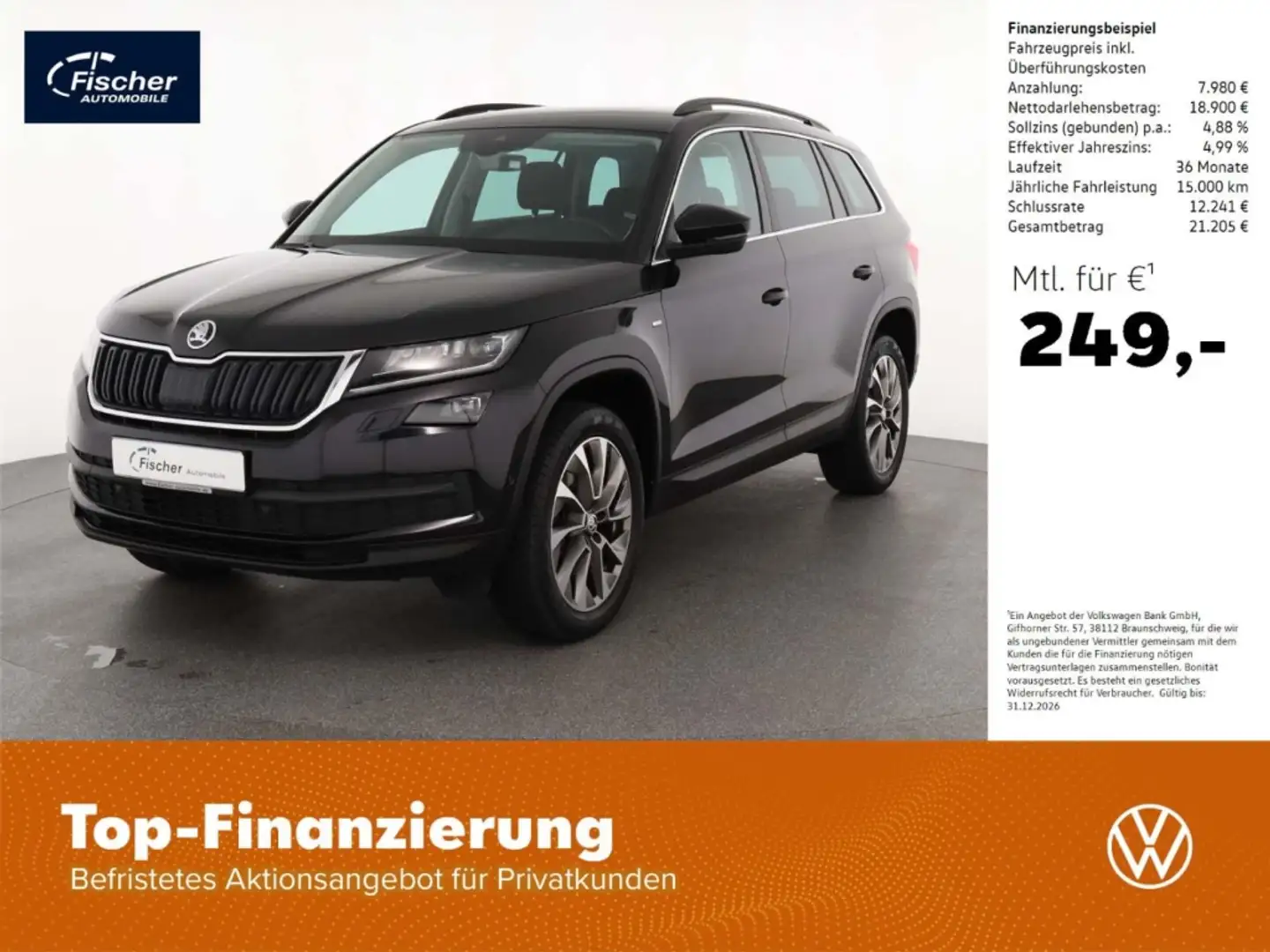 Skoda Kodiaq 2.0 TSI Ambition Clever 4x4 DSG LED/NAV Schwarz - 1