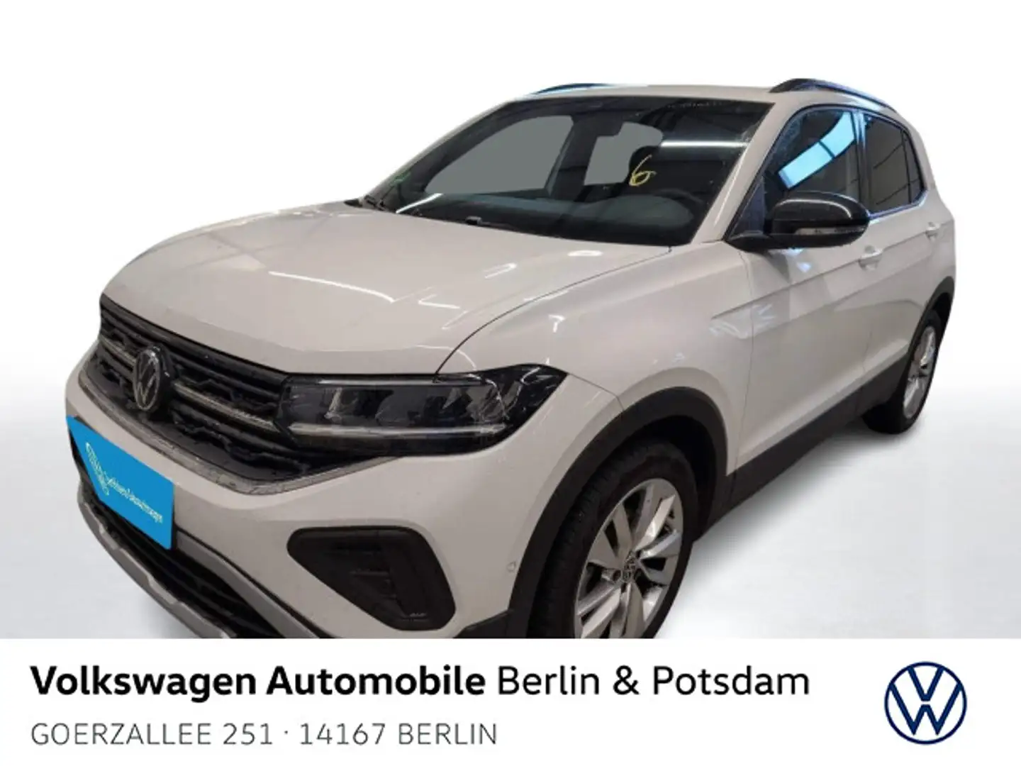 Volkswagen T-Cross 1.0 TSI DSG Goal Navi AHK LED PDC SHZ Weiß - 1