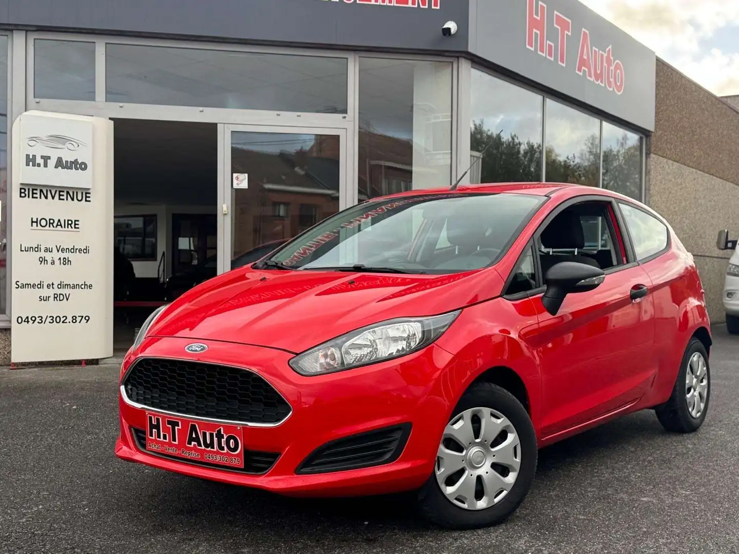 Ford Fiesta 1.25i/-9.358-Kilometres/Garantie1 an/Carnet ok Rouge - 1