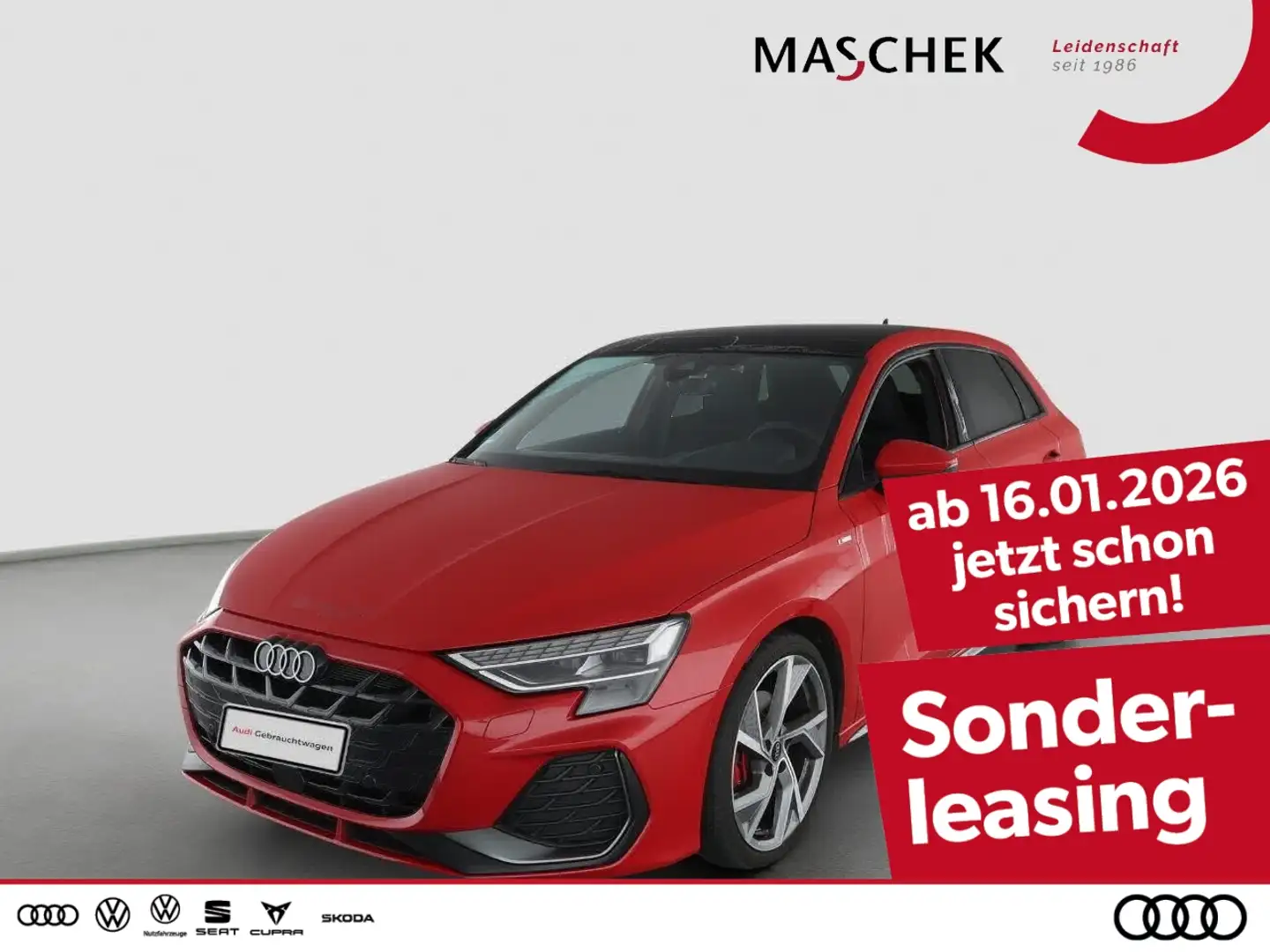 Audi A3 Sportback S line 35 TFSI Stronic Matrix Pano SONOS Rot - 1