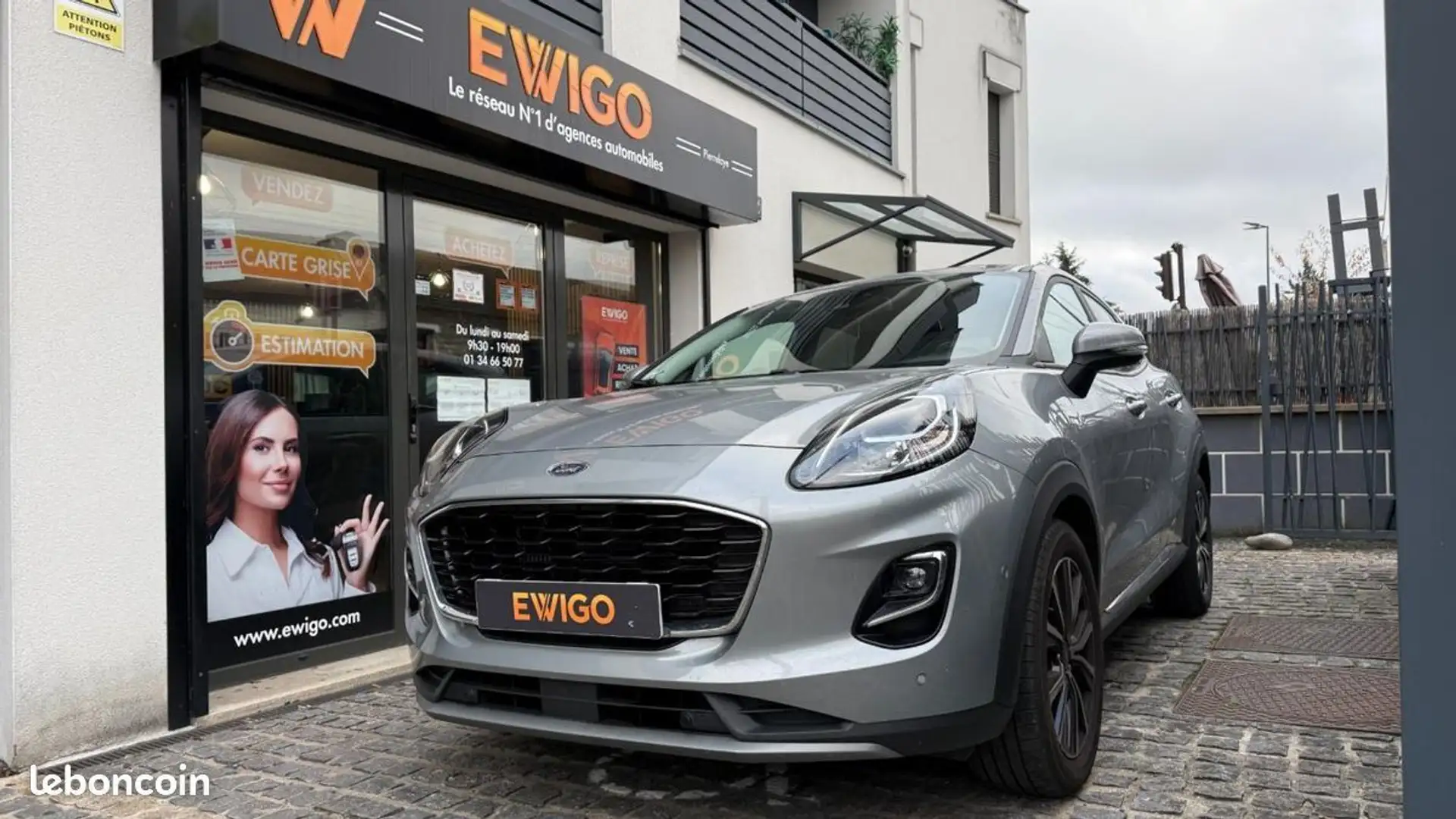 Ford Puma 1.0 FLEXIFUEL 125ch TITANIUM BUSINESS GARANTIE JANVIER 2027 -ENTRETIEN COMPLET Gris - 1