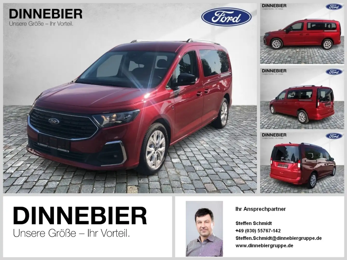 Ford Grand Tourneo CONNECT (L2) Titanium 90 kW Rood - 1