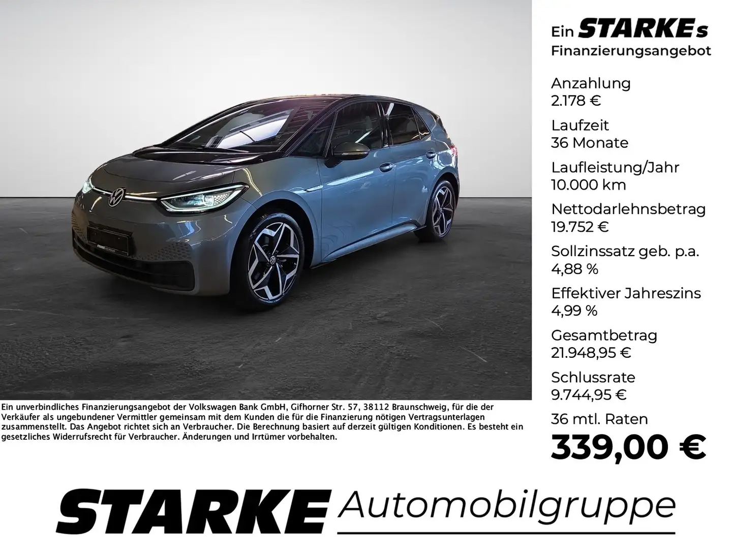 Volkswagen ID.3 Pro S LED-Matrix Navi AreaView Blau - 1