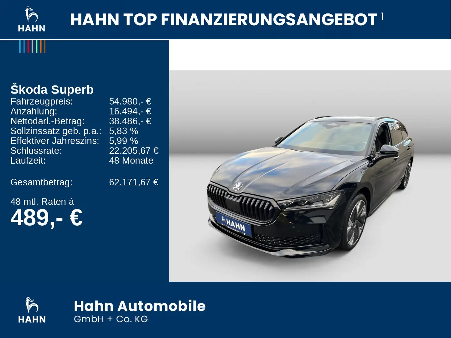 Skoda Superb Combi Sportline 2,0 TSI 265PS 7-Gang DSG Schwarz - 2