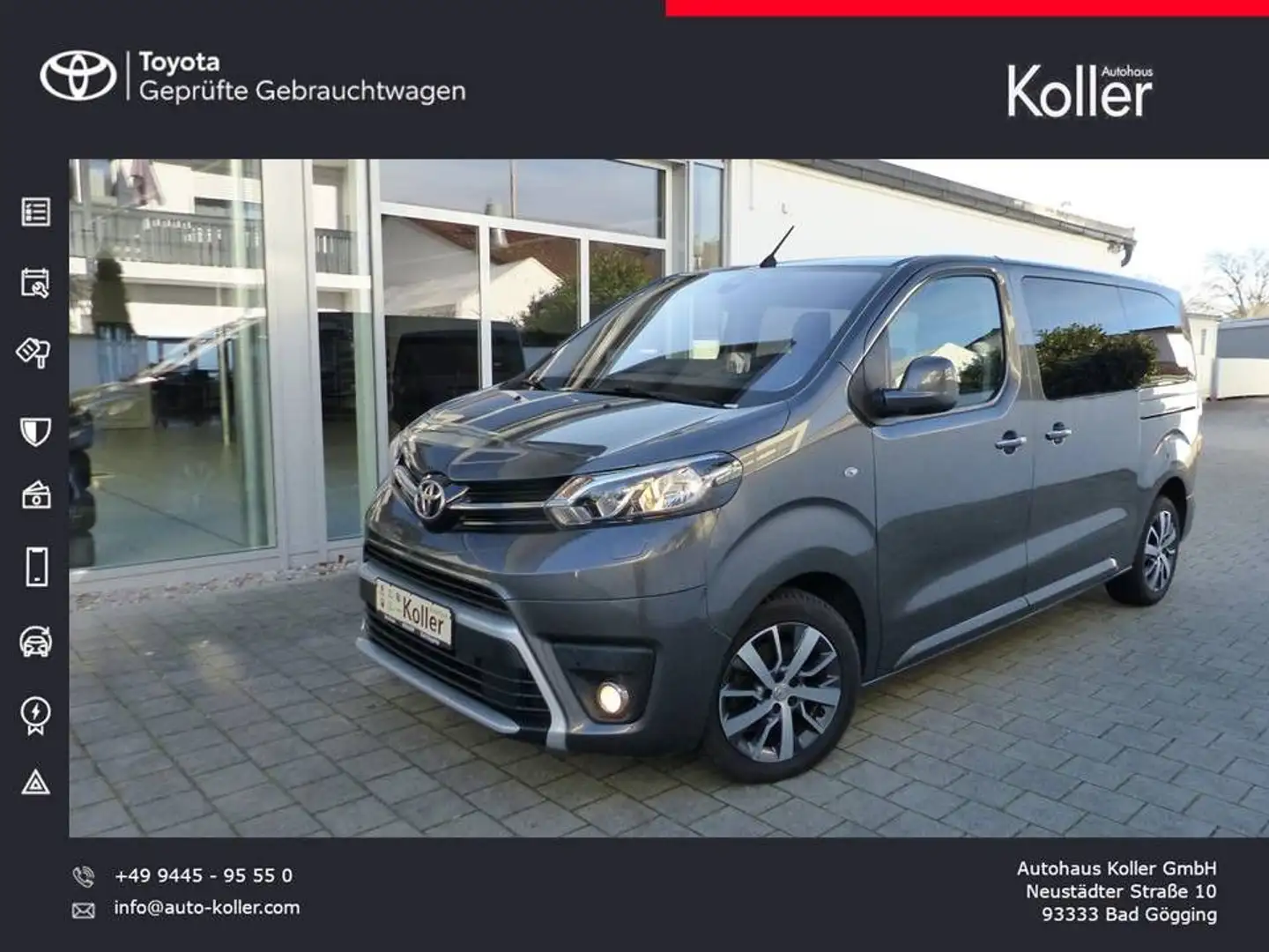 Toyota Proace Verso 2.0D L1 Navi SHZ 8-Sitze AHK HeadUp Grau - 1
