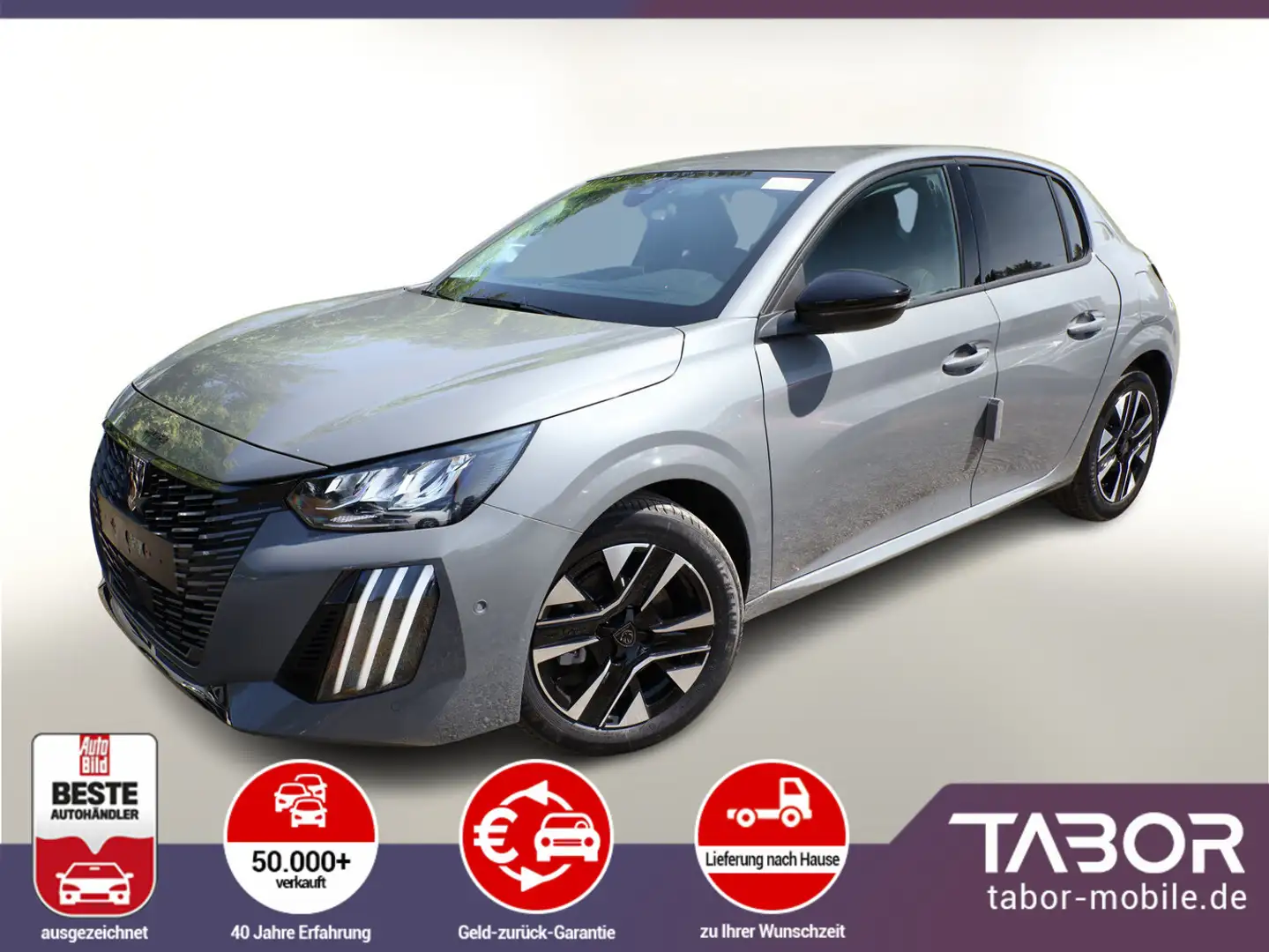 Peugeot 208 100 Allure 2xPDC DAB LED CarPlay Klimaaut Grau - 1