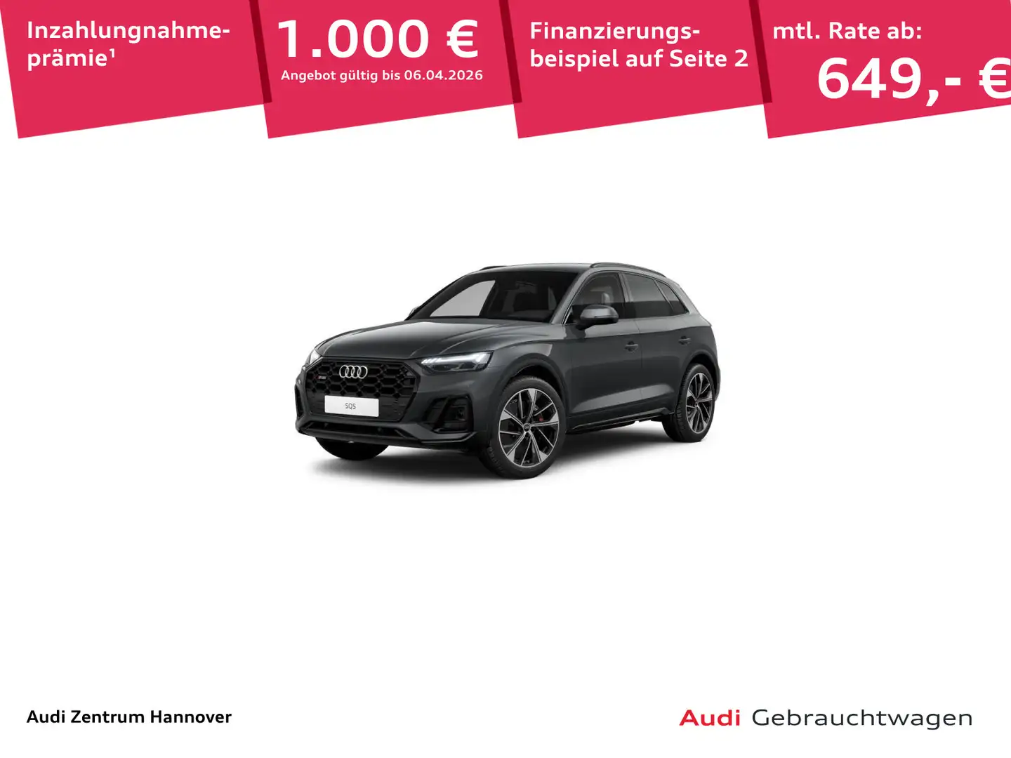 Audi SQ5 3.0 TDI quattro Matrix B&O Kamera AHK Navi Grau - 1