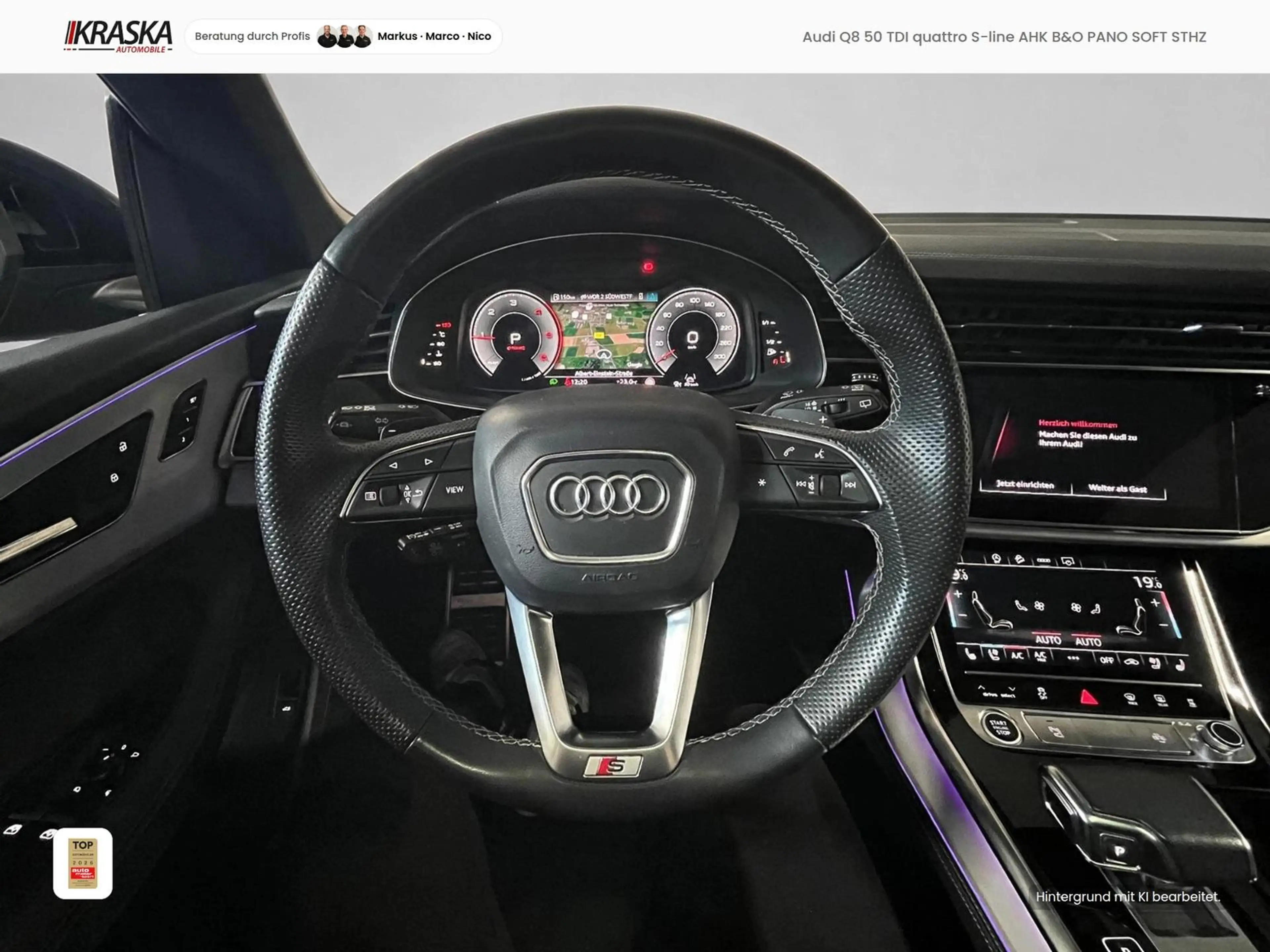 Audi Q8 50 TDI quattro S-line AHK B&O PANO SOFT STHZ — photo 11