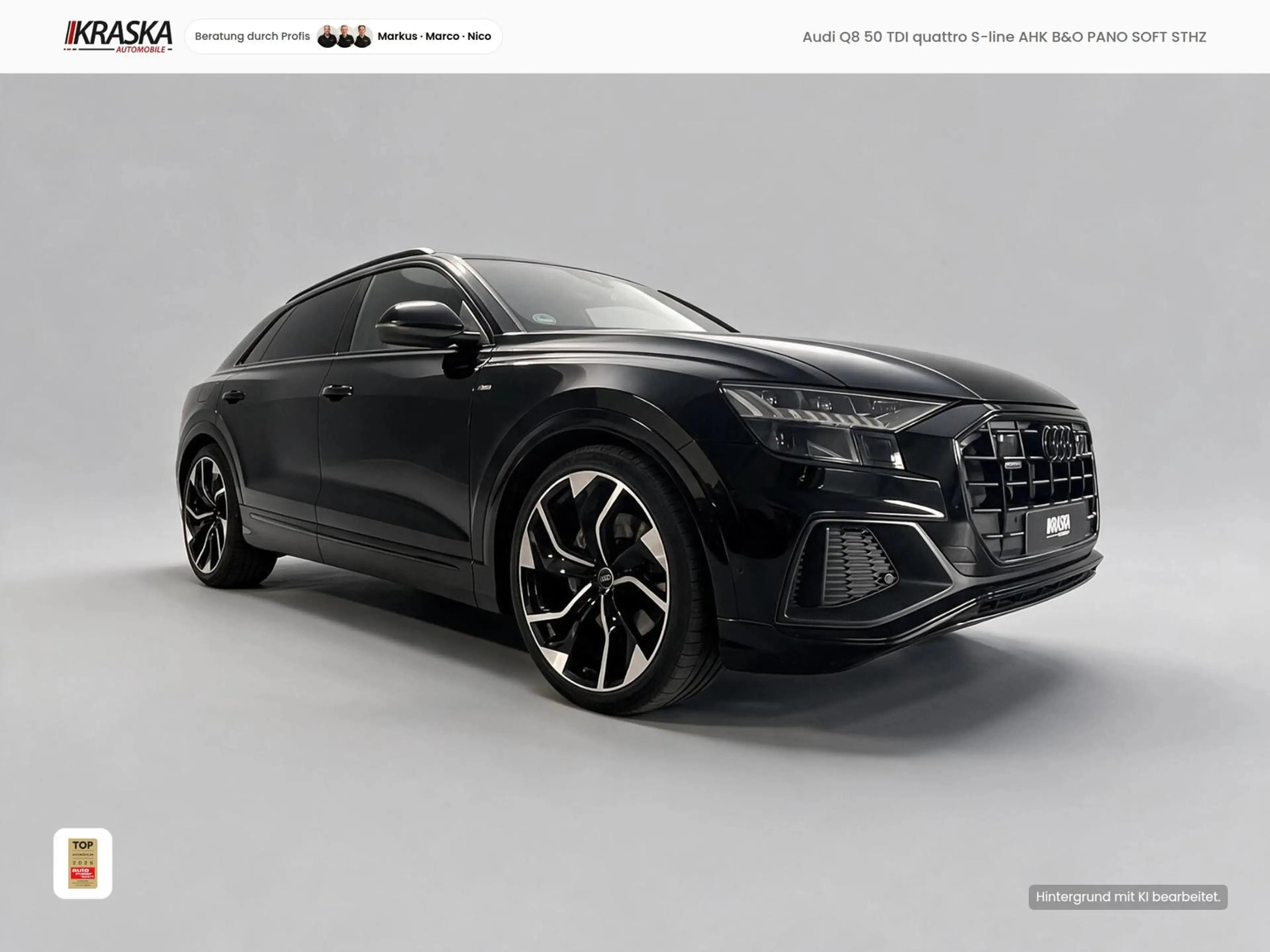 Audi Q8 50 TDI quattro S-line AHK B&O PANO SOFT STHZ — photo 3