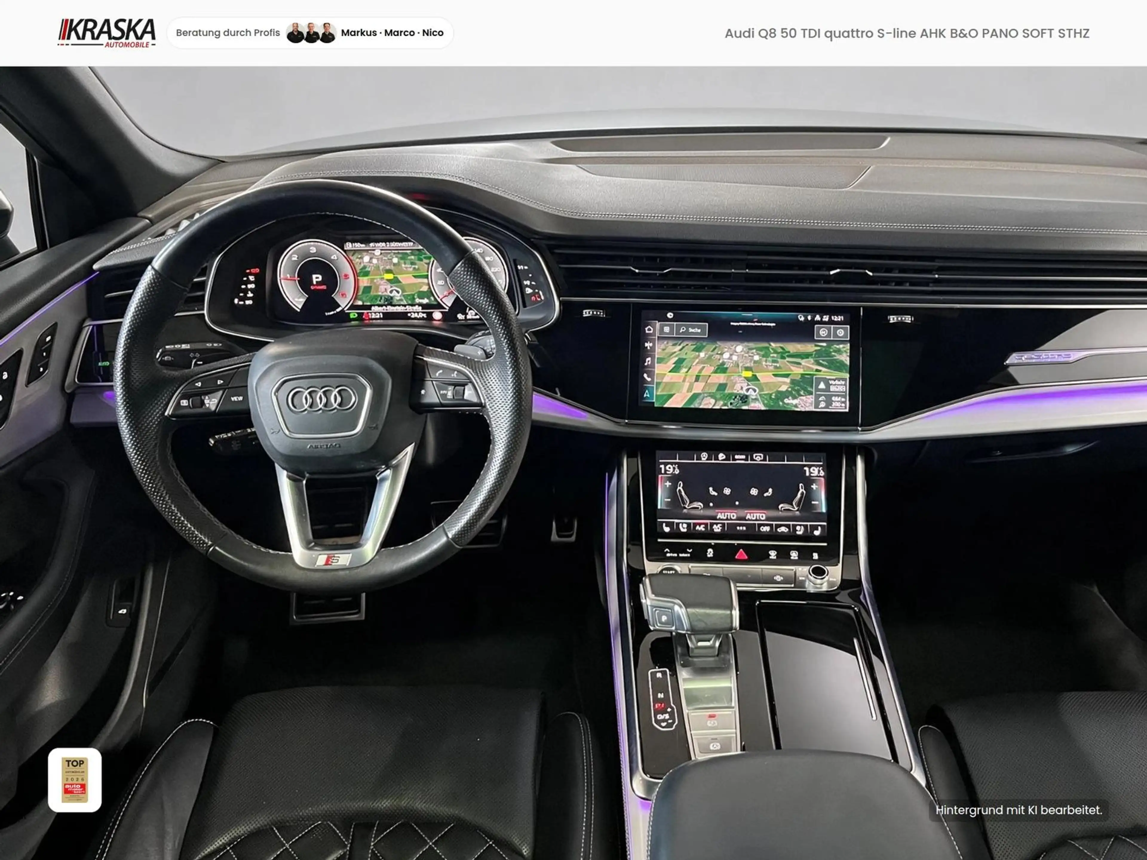 Audi Q8 50 TDI quattro S-line AHK B&O PANO SOFT STHZ — photo 10