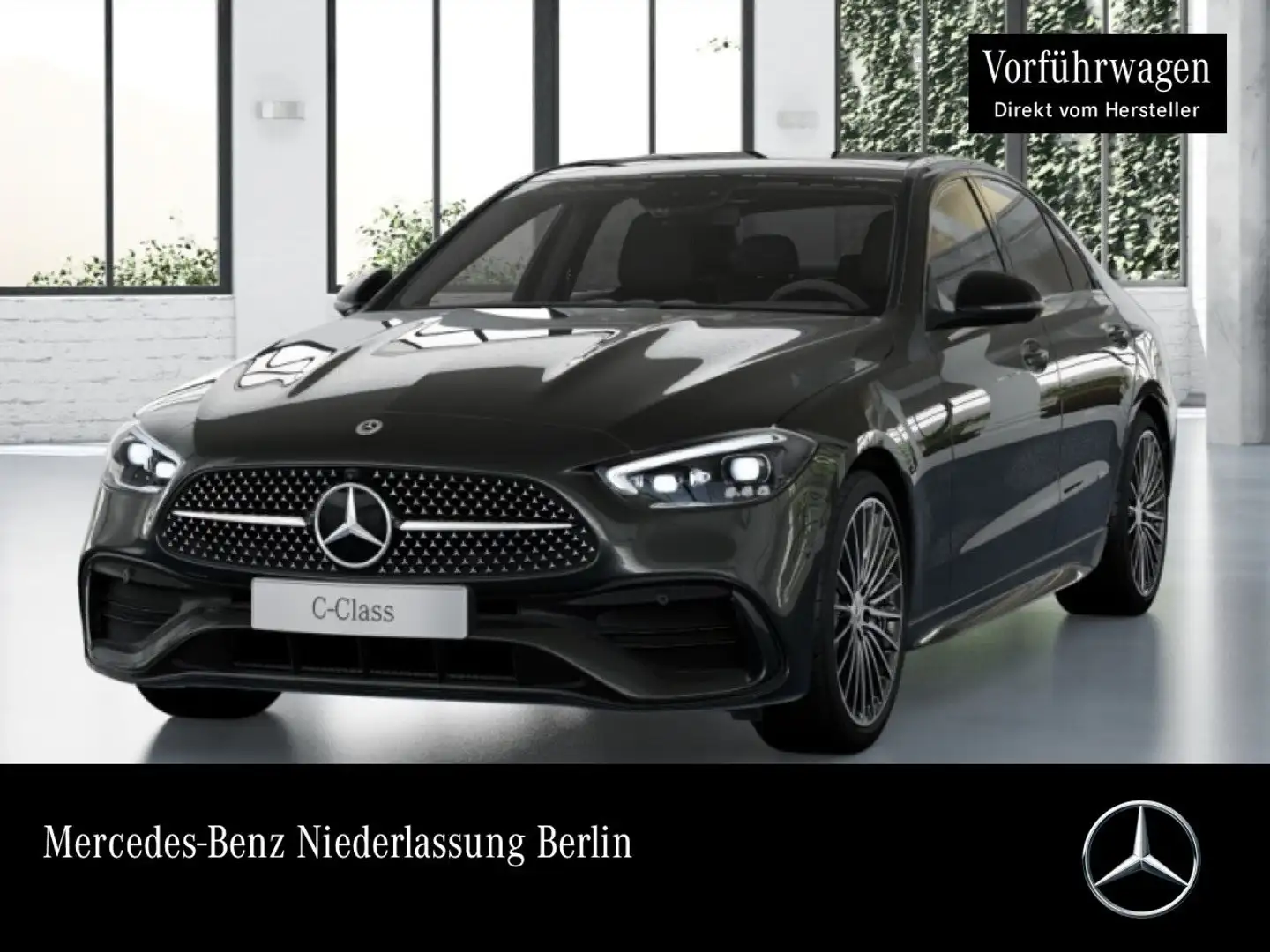 Mercedes-Benz C 220 d AMG+NIGHT+PANO+360+AHK+TOTW+KEYLESS+9G Grau - 1