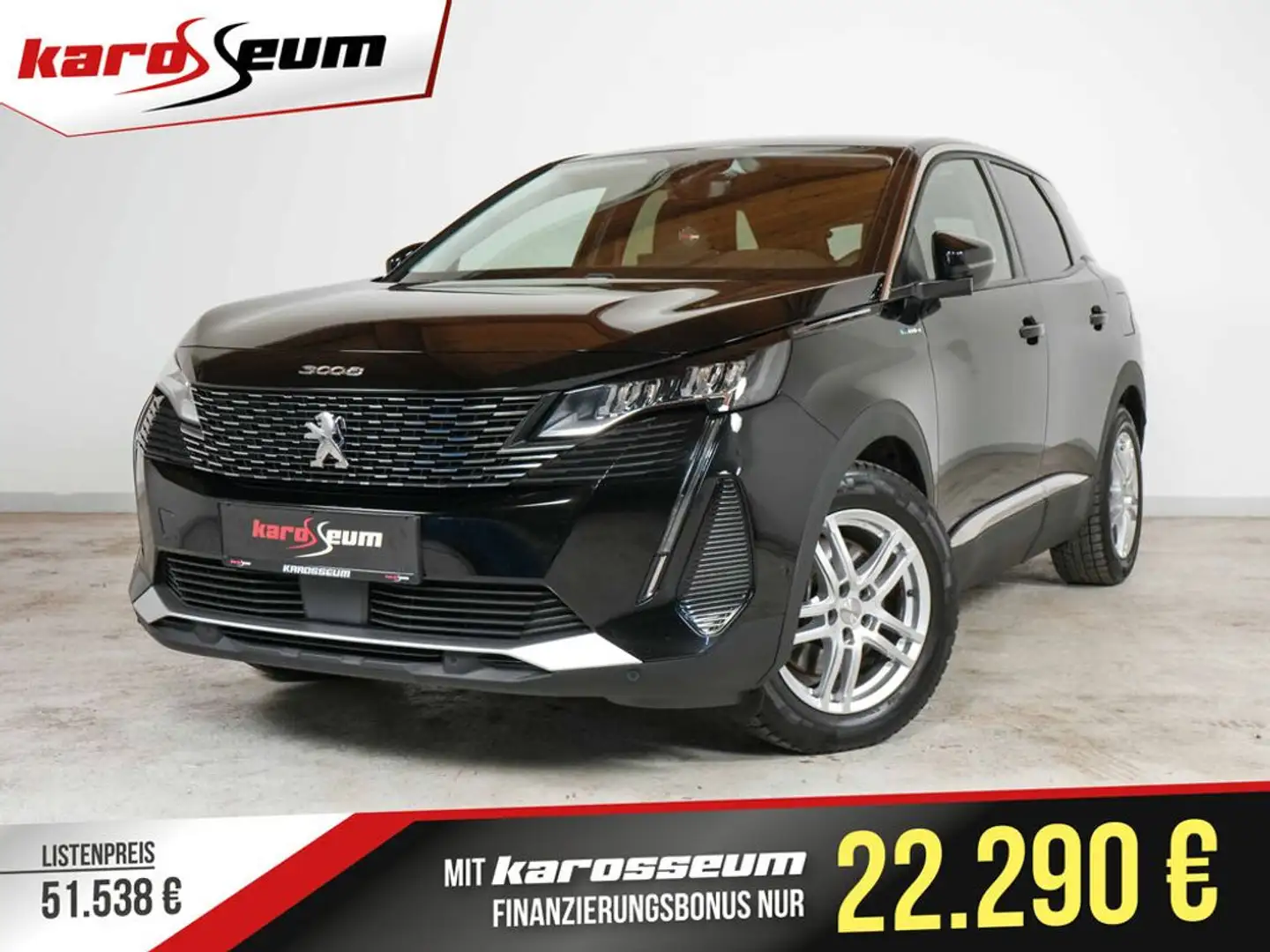 Peugeot 3008 Hybrid 300 4WD Allure Pack *SHZ*RFK*LANE*NAVI Schwarz - 1