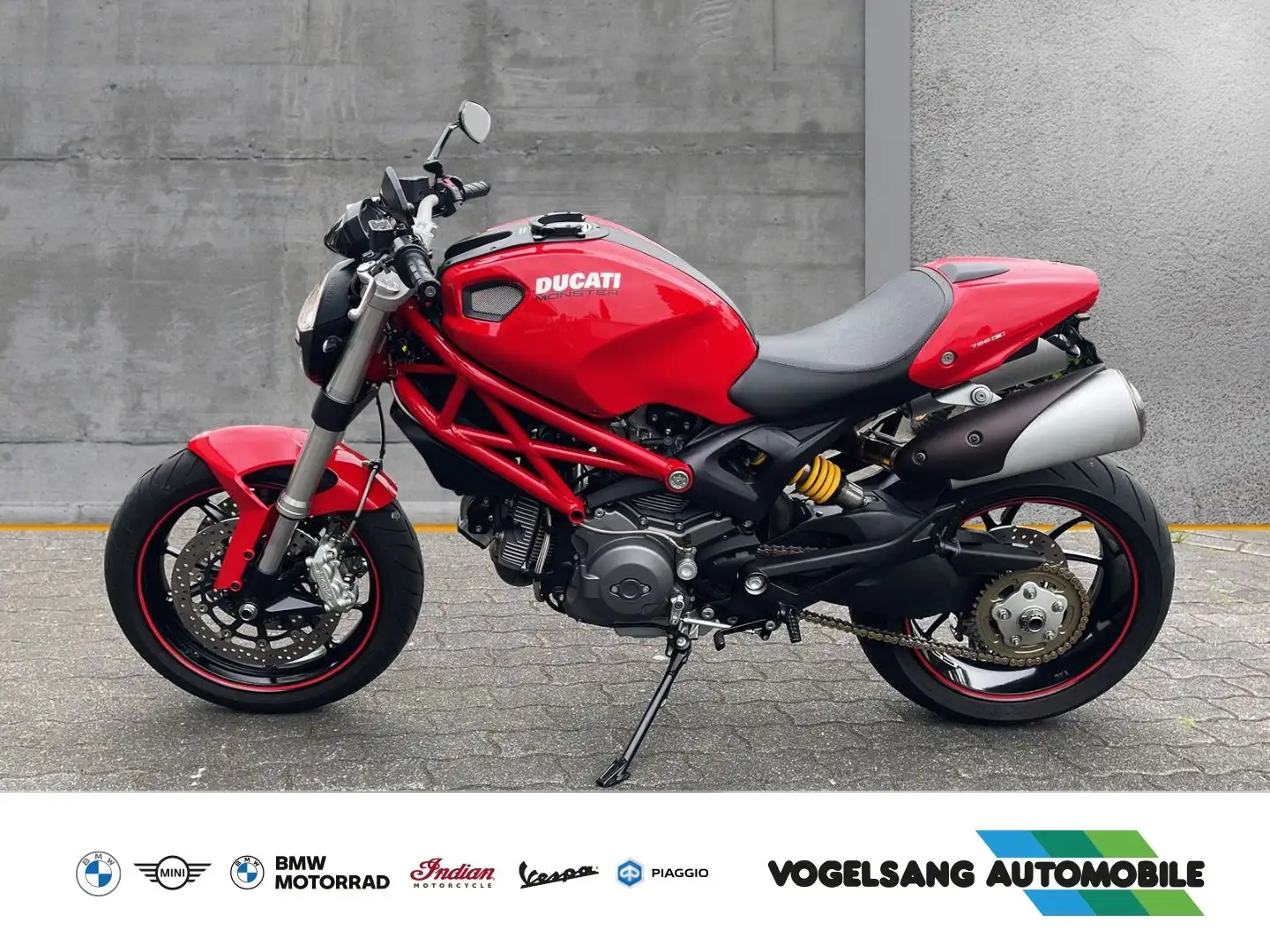 Ducati Monster 796 Rosso Red, Kurzer Kennzeichenhalter, Rouge - 2