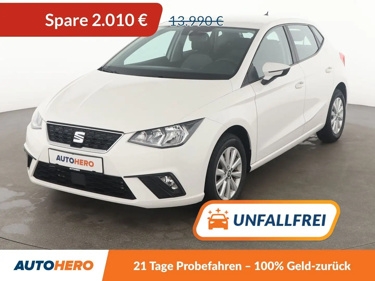 SEAT Ibiza 1.6 TDI Style*NAVI*TEMPO*PDC*ALU*KLIMA* Weiß - 1