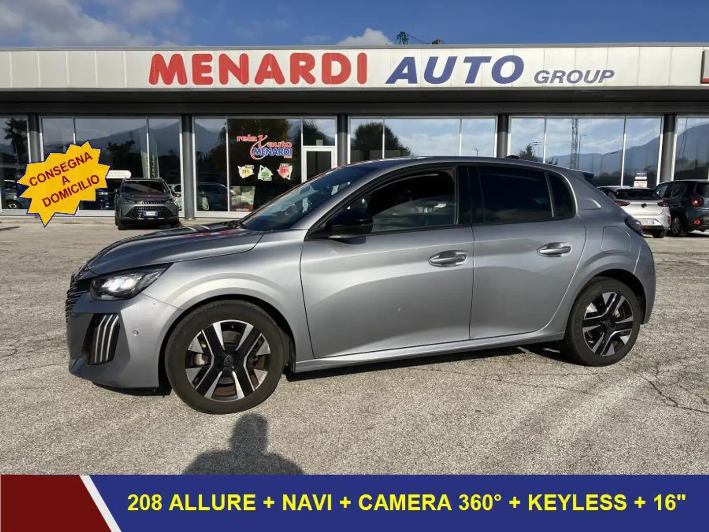 Peugeot 208 PureTech 100cv Allure NAVI +KEYLESS+CERCHI 16+CAM Grijs - 1