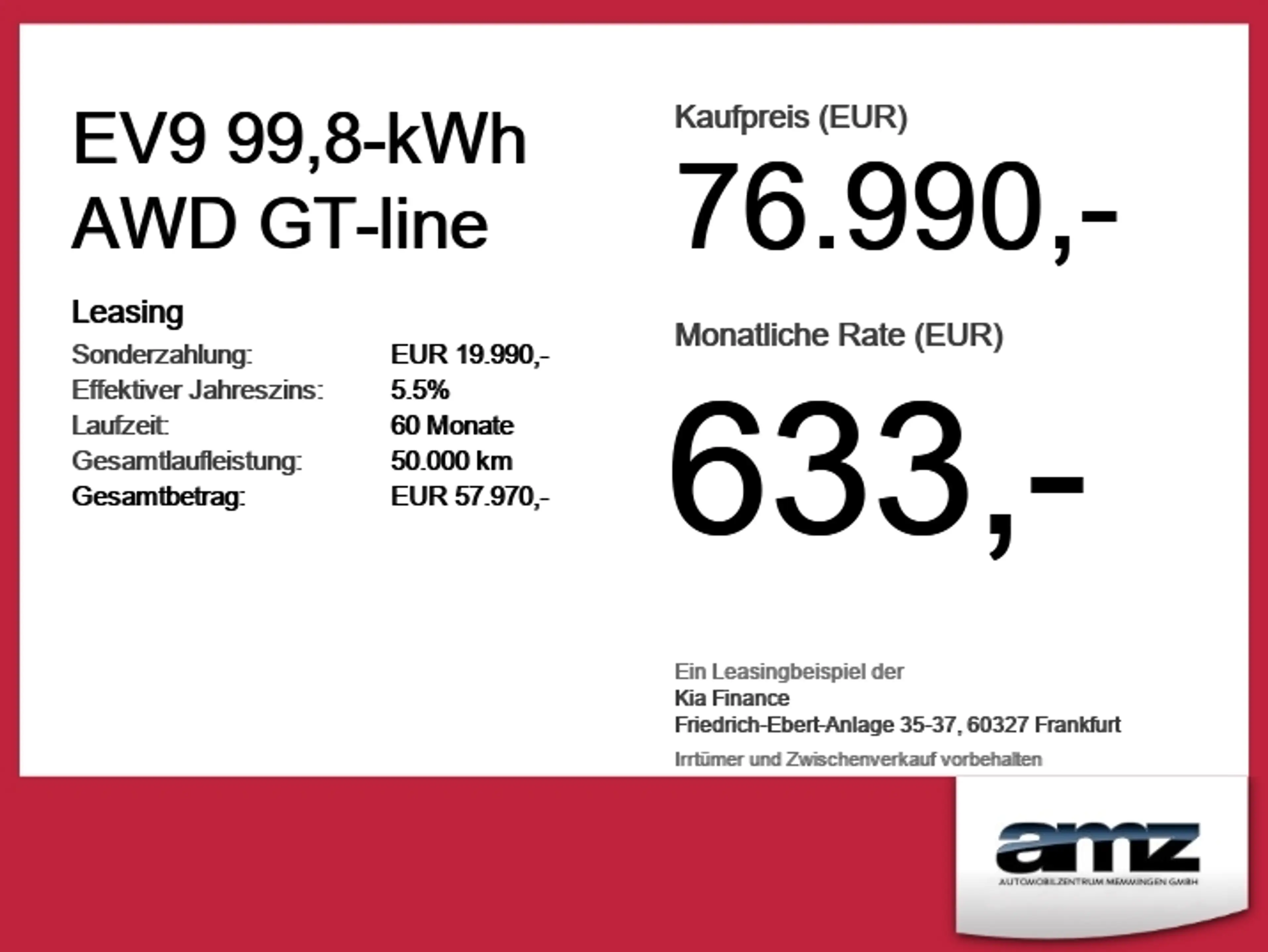 Kia EV9 99,8-kWh AWD GT-line *Panorama*6-Sitzer* — photo 6