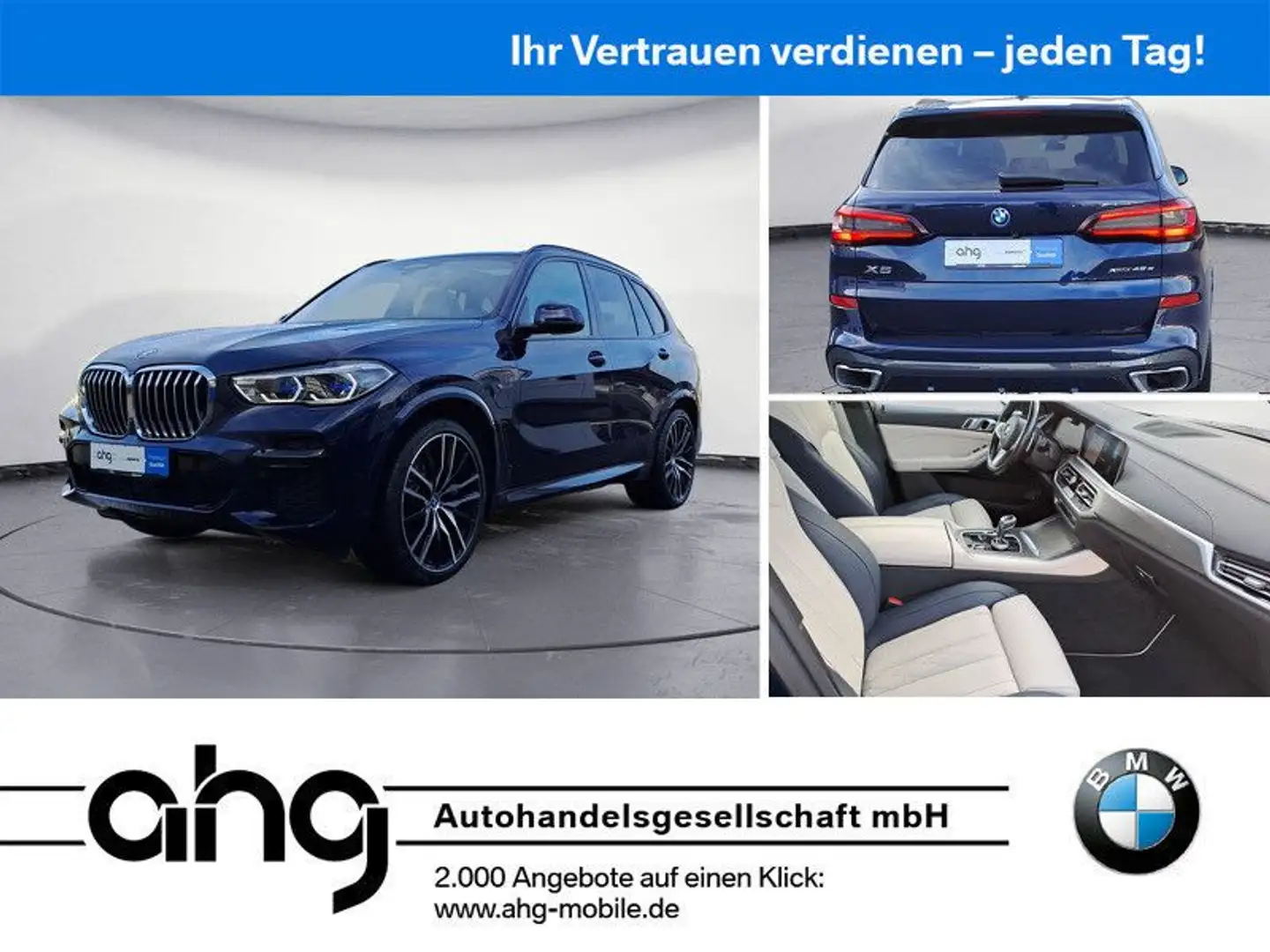 BMW X5 xDrive45e M Sportpaket Innovationsp. Panorama Blau - 1