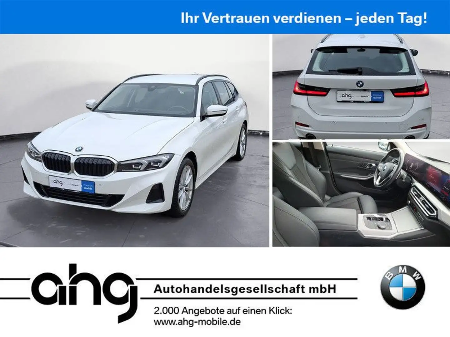 BMW 320 i Touring Auto Sport Aut. Klimaaut. Weiß - 1