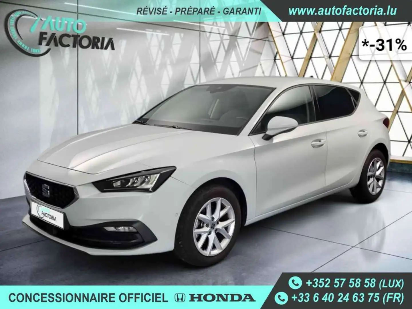 SEAT Leon -31% 2.0 TDI 150 BVA +MIRRORLINK+CAM+LED+Options Beige - 1