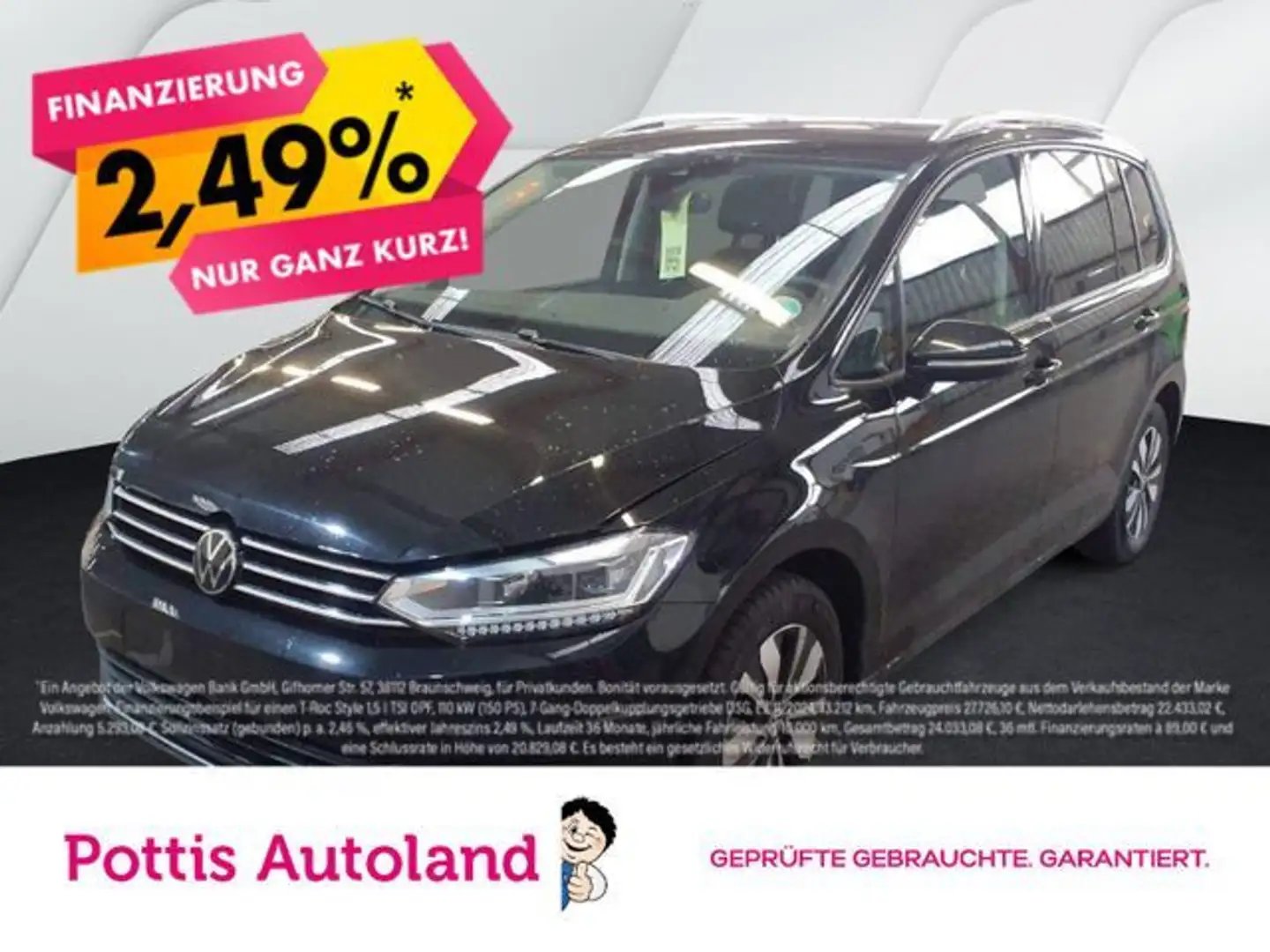 Volkswagen Touran 1.5 TSI DSG GOAL AHK IQ.LIGHT NAVI PDC Schwarz - 1