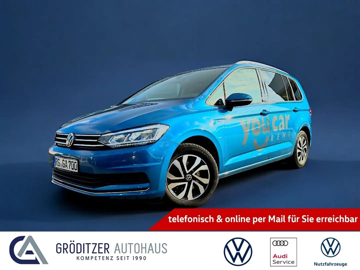 Volkswagen Touran Active 2,0 TDI DSG ACC|NAV|LED|7Si Azul - 1