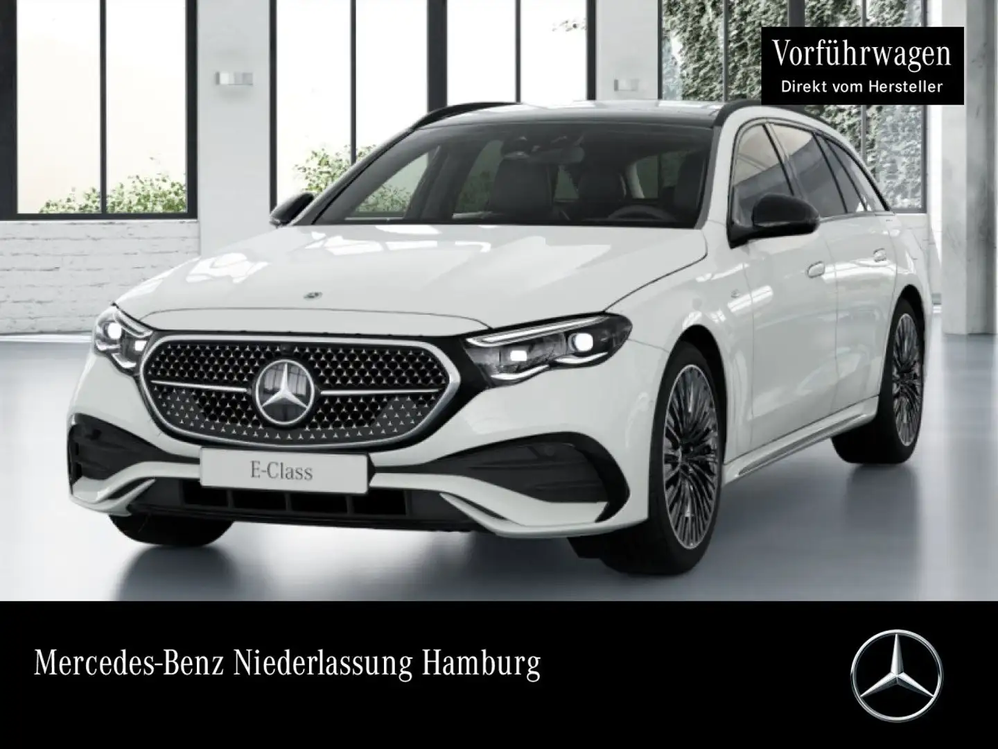 Mercedes-Benz E 300 de T Hybrid AMG Fahrass 360° Pano Burmester Blanc - 1