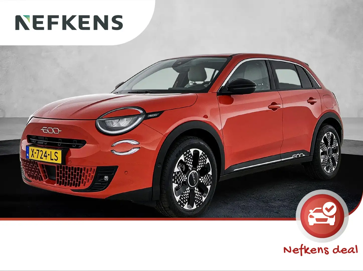 Fiat 600e 54 kWh La Prima | Navigatie | Achteruitrijcamera | Orange - 1